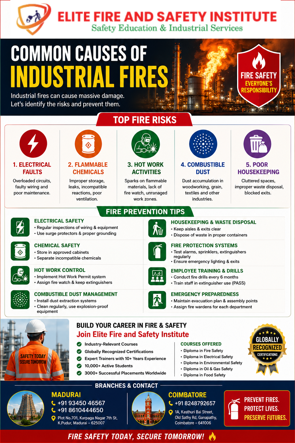 common causes of industrial fires
