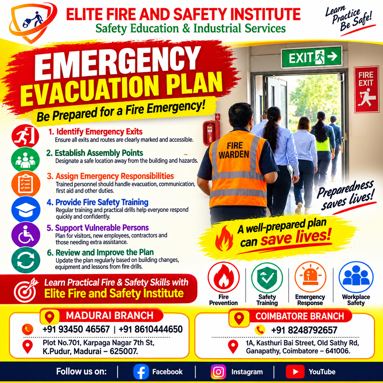 Emergency Evacuation Safety Poster
